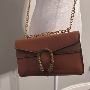 Brown Leather Shoulder Bag